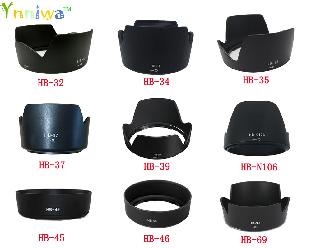 1piece HB-32 HB-34 HB-35 HB-37 HB-39 HB-N106 HB-45 HB-46 HB-69 camera Lens Hood for nikon lens camera