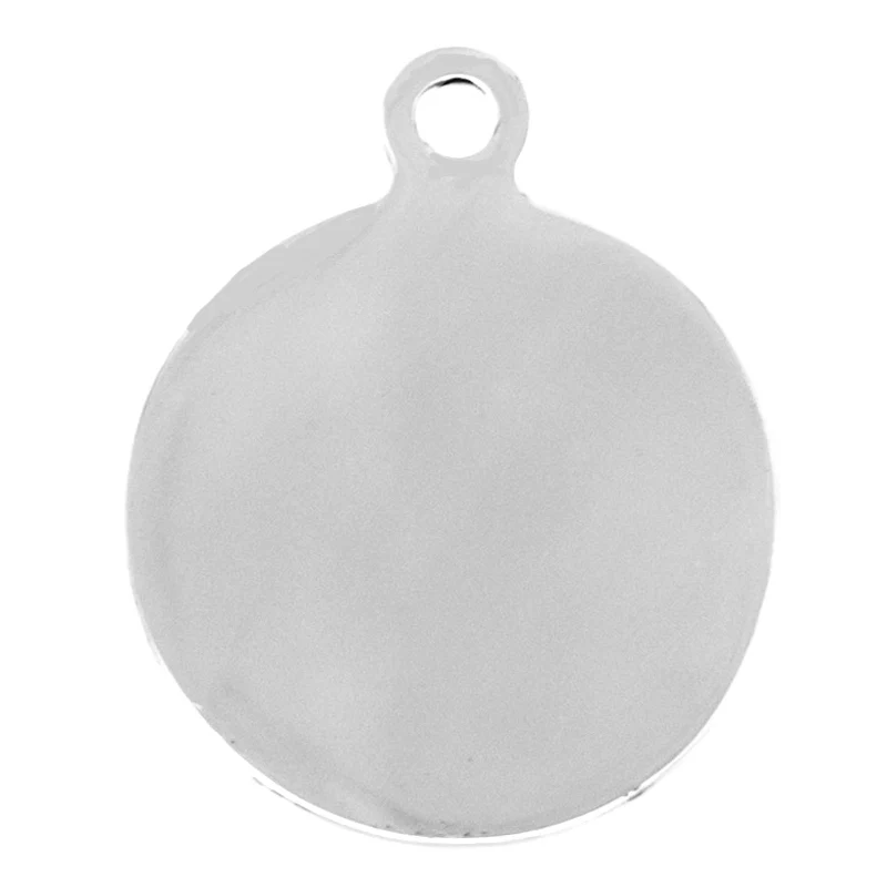 

Simsimi outside hole round Pendants for both sides mirror polished stainless steel diy Necklace&Pendants wholesale pendant 50pcs