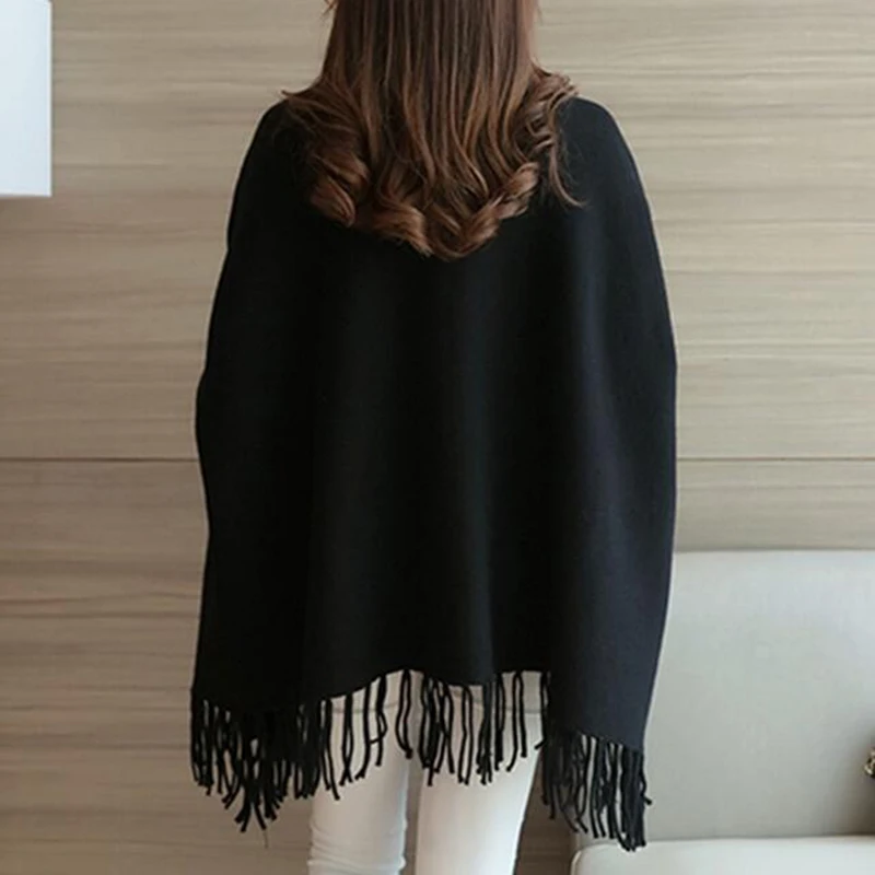 Cashmere Sweater Women Cloak Style Long Sleeve Flmale Clothing Loose Casual Batwing Sleeve Comfortable Pullovers LJ0730