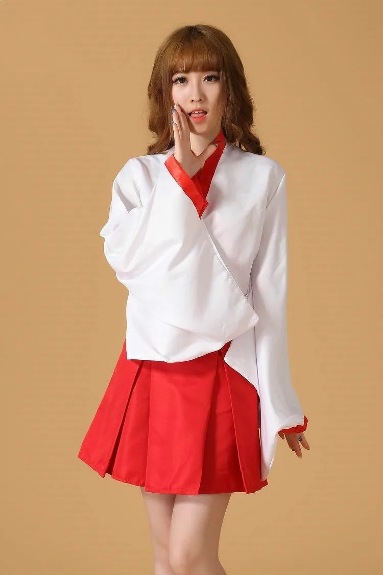 Lolita Fancy Dress Women Japanese Kimono Costume Anime Maid Cosplay White And Red Dress Halloween Party Full Outfits