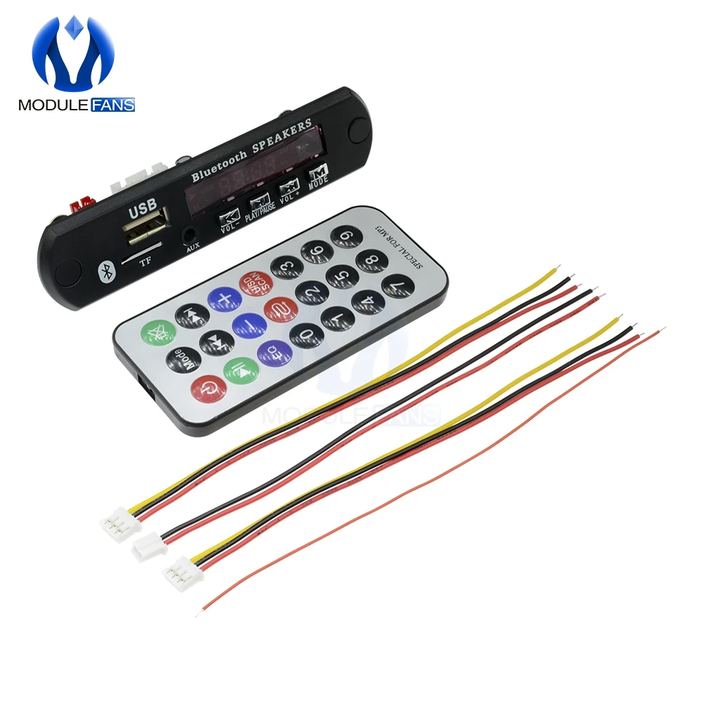 MP3 Sound Card Decoder Board Car Bluetooth 4.1 12V AUX Bluetooth Module MP3 Player With Remote Control USB FM Aux Radio for Car