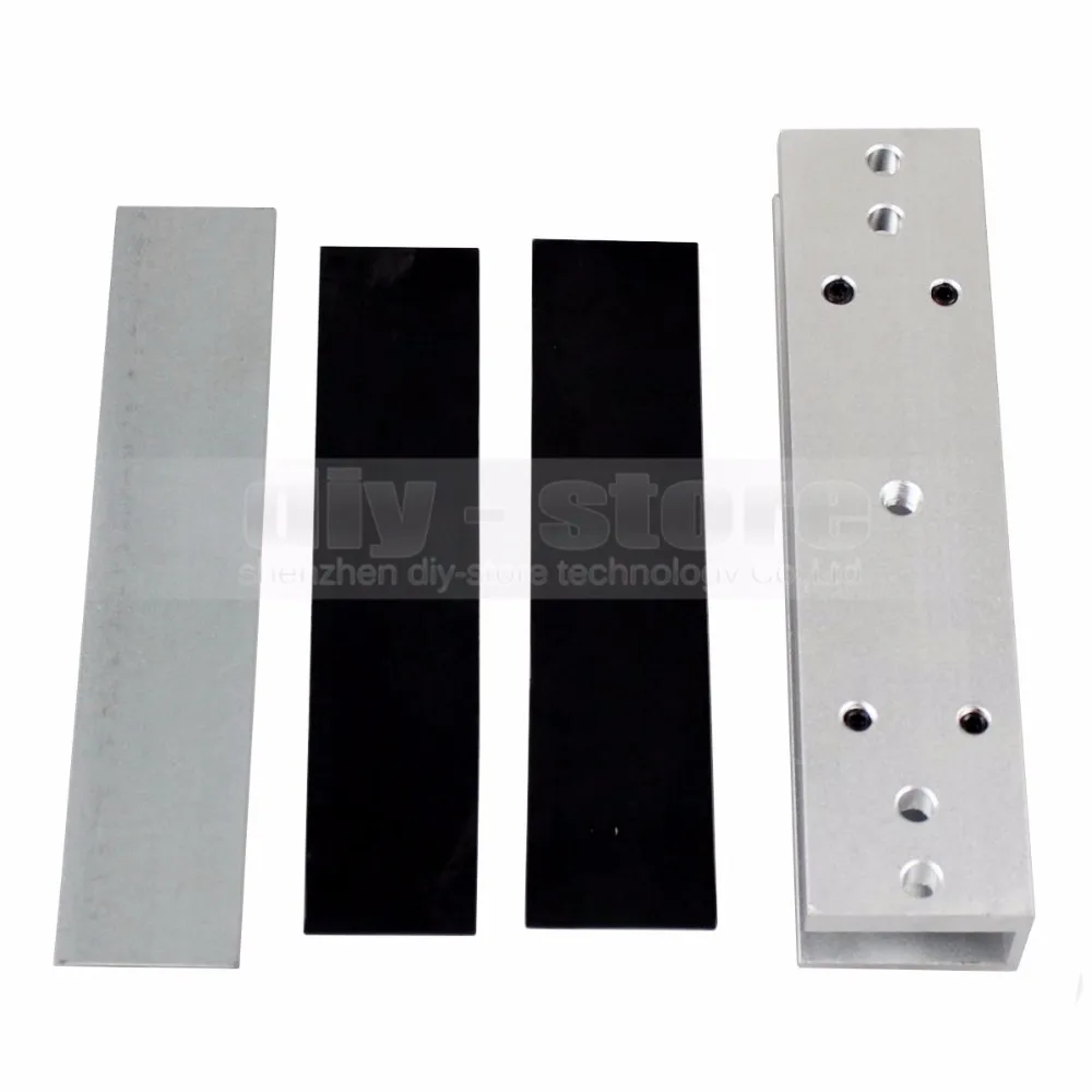 DIYSECUR 280KG Magnetic Lock U Shape Bracket for Frameless Glass Door Access Control System Kit