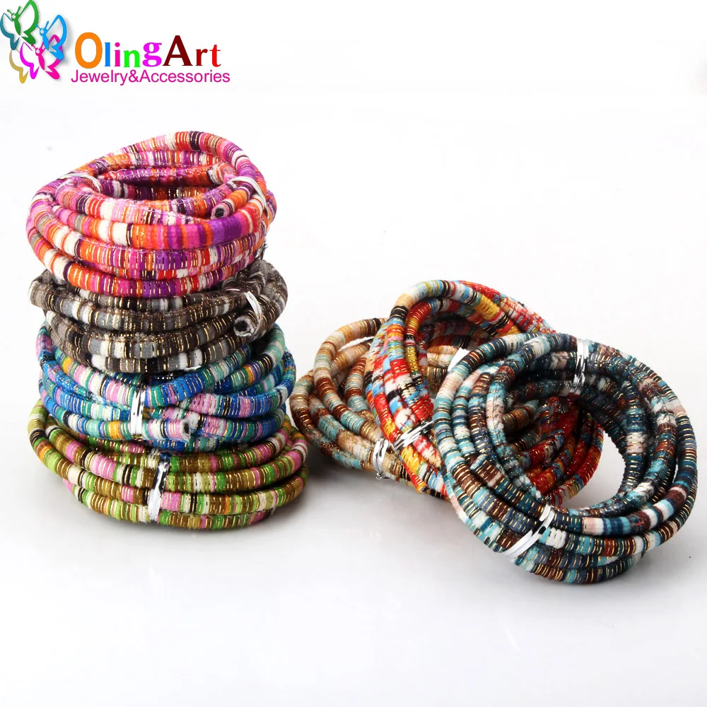 OlingArt 6.0mm 2M/lot Cotton thread with gold thread gradient Colorful DIY shoes / hat / bag /jewelry making /hand made/2019 New