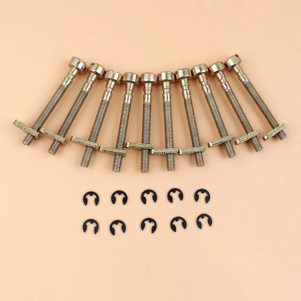 Tornillo ajustador tensor de cadena para motosierra, piezas de repuesto para Partner 350, 351, Poulan 295, 2775, 2900, 4620, 10 unidades por lote