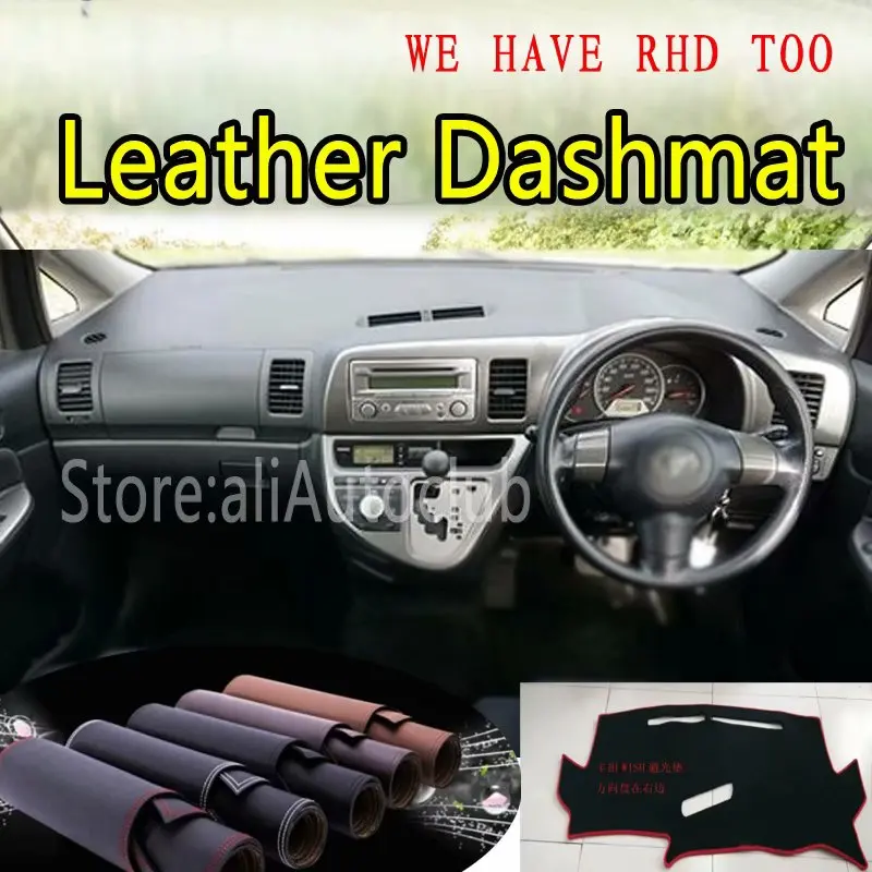 For Toyota Wish AE10 2003-2009 2004 2005 2006 Leather Dashmat Dashboard Cover Dash SunShade Carpet Custom Car Styling LHD+RHD