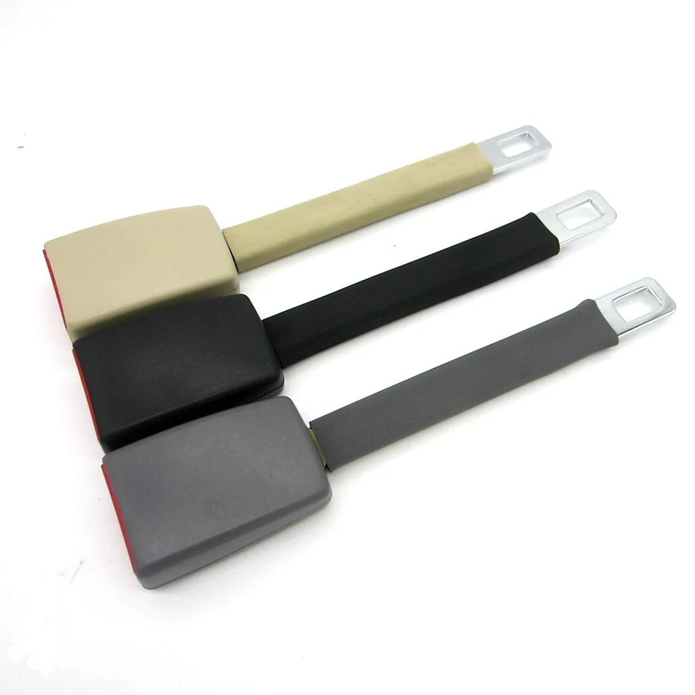 E24 Safe Certified Rigid Stem Seat Belt Extenders For Cars Safety Belt Clip Extension for Children\'s Car Seats Black Gray Beige