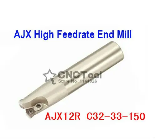 

AJX12R C32-33-150 Face End Milling Cutter AJX High feedrate end mill,High Speed Milling Indexable Milling Cutter