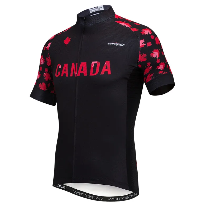 Weimostar 100% Polyester Cycling Jersey 2022 Pro Team Canada Cycling Clothing Maillot Ciclismo Summer Road MTB Bike Jersey Shirt