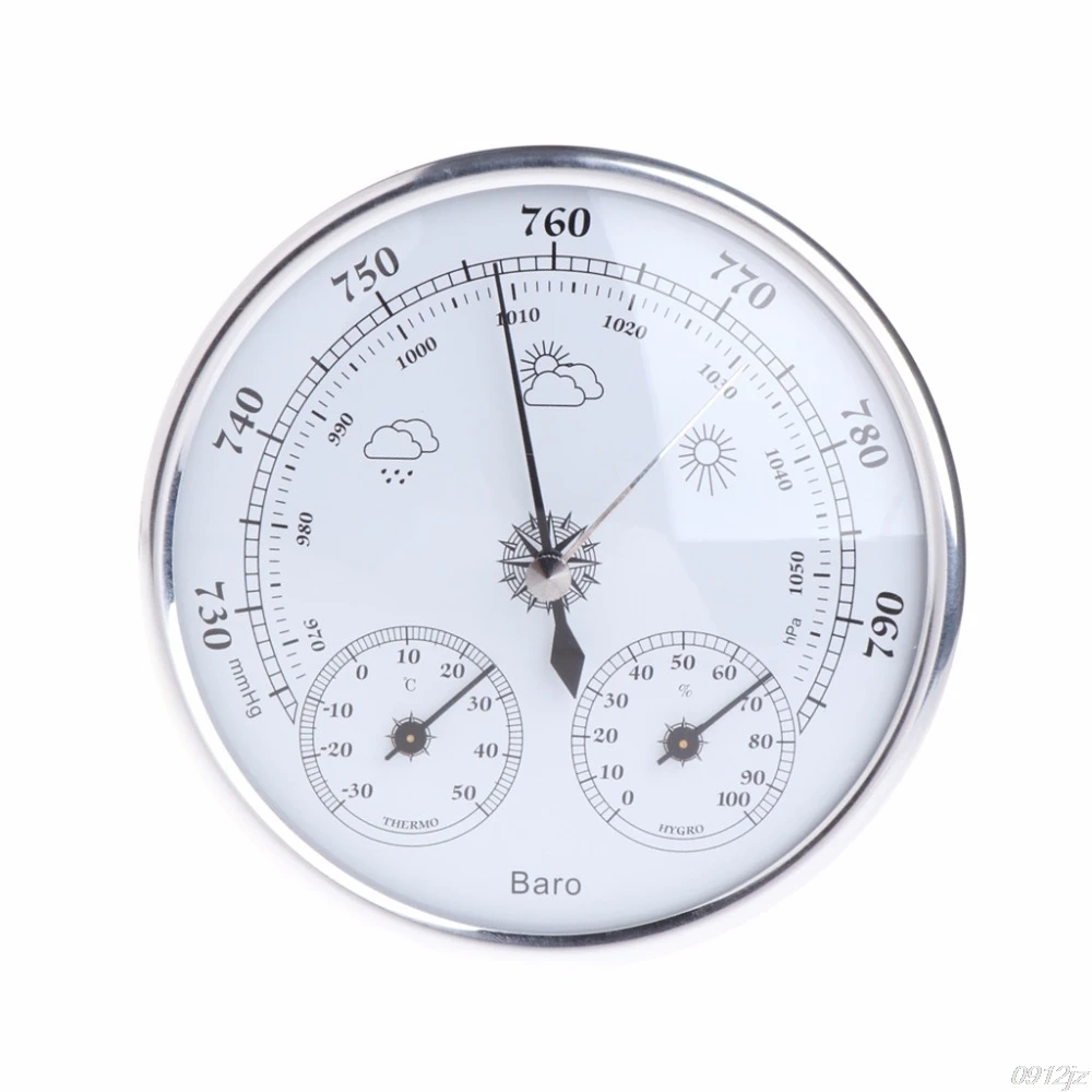 3 in 1 Barometer Thermometer Hygrometer for Mounting to Patio Garden Garage Household Weather Station Dial Type Dropship