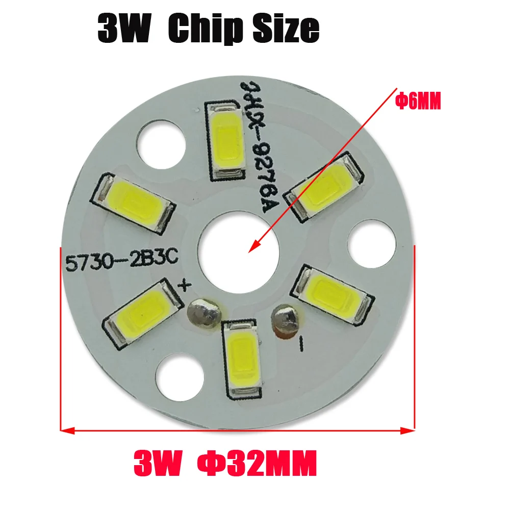 10 p PCB LED Ad Alta Luminosità 5730SMD Branello Della Lampada Lavagna Luminosa Lampadina Rotonda Trasformazione Sorgente di Luce 3 W 48 MILLIMETRI