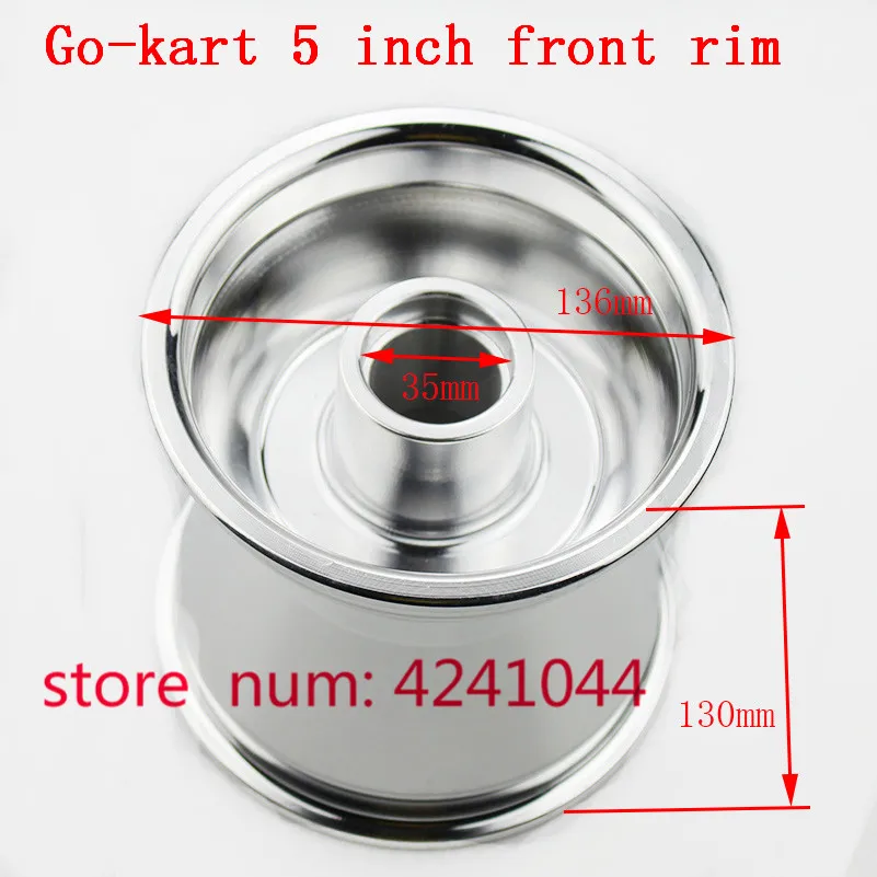 Kart 10x3.60-5 10x4.50-6 front wheel hub 5'' x130mm wide Bearing Aluminium alloy rims for 168 Go-kart F1 tail car 4 wheel drift