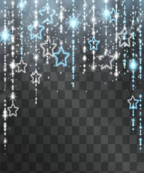 Blue Tinsel Silver Star Light Glitter Curtains Christmas Winter Sparkly backdrop  Computer print wedding backgrounds