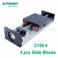 600mm motion Z Axis  HG20 linear guide rail 2pcs 4pcs blocks with ball screw 1605 or 1610 moving table for X axis Y axis motion