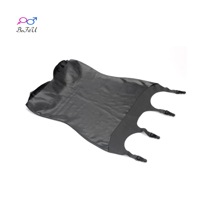 Latex Bra sexy costumes tight waist fit with sling including 3D boobs holder garter suspenders clips for stockings strapless