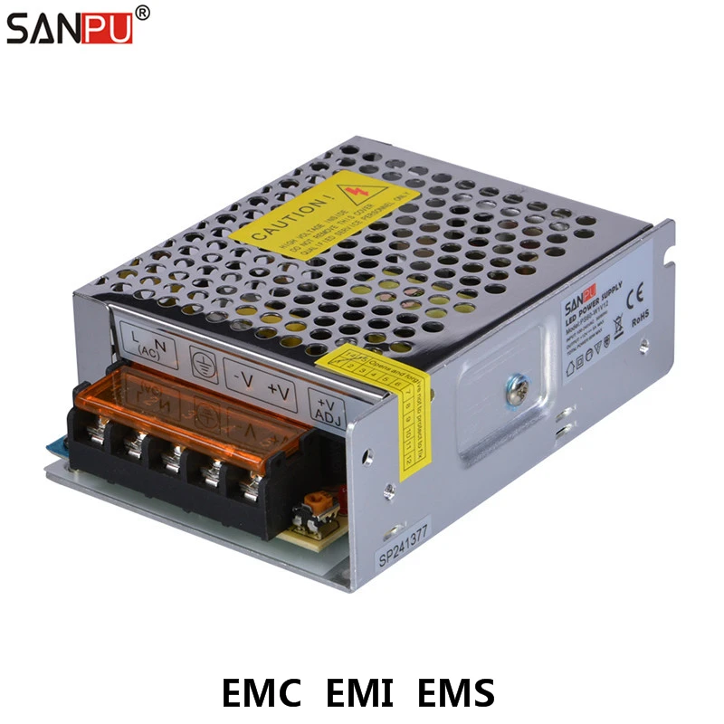 

SANPU EMC EMI EMS SMPS Switching Power Supply 12V 5A 60W LED Driver 12VDC Voltage 110V 220V AC to DC Transformer Converter 12 V