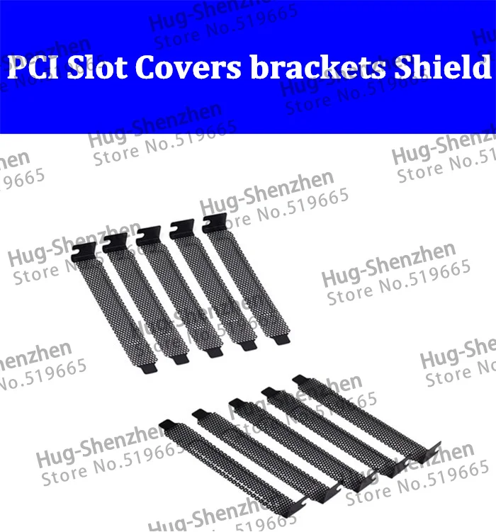 high quality Standard ATX Case Vented PCI Slot Covers brackets Shield without screw free shipping