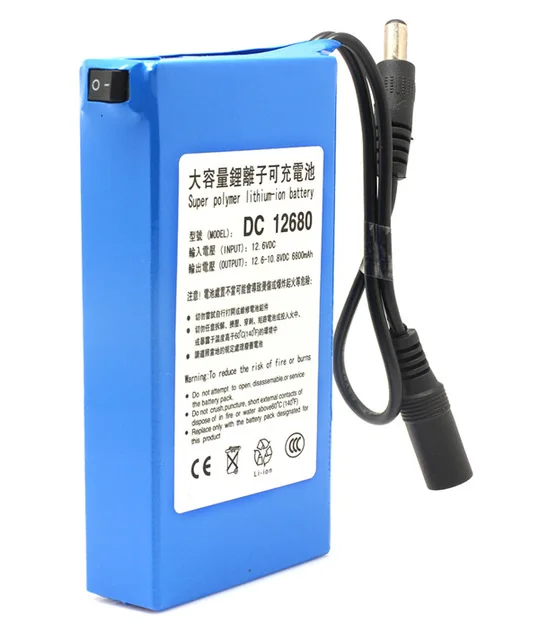 Kualitas Tinggi EU/US Plug DC 12V 6800Mah Li-ion Baterai Isi Ulang Pengisian Power Bank untuk GPS Kamera Mobil Camcorder