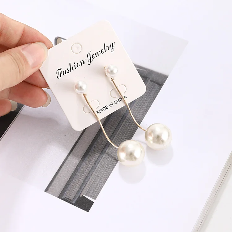 Korean Fashion Pearl Earrings Female 2019 New Tide Super Fairy Temperament Personality Wild Pendant Net Red Long Earrings