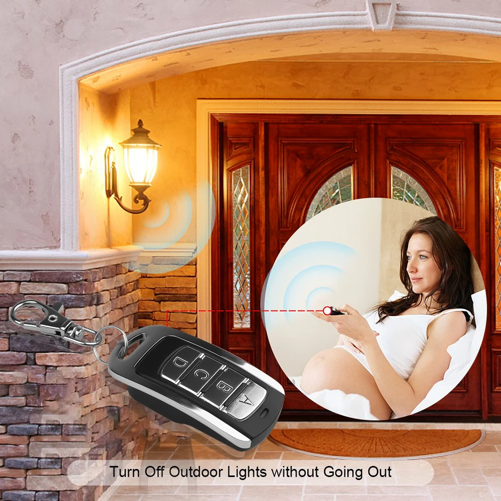 kebidu Auto Copy Remote Duplicator 433MHZ 4 Buttons ABCD ON/OFF Garage Gate Door Remote Controller Learning Copying For Home