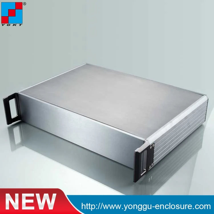 84holes 445*89-300mm 2U Custom IRD Cabinet Aluminum Enclosure aluminum chassis rack mount box