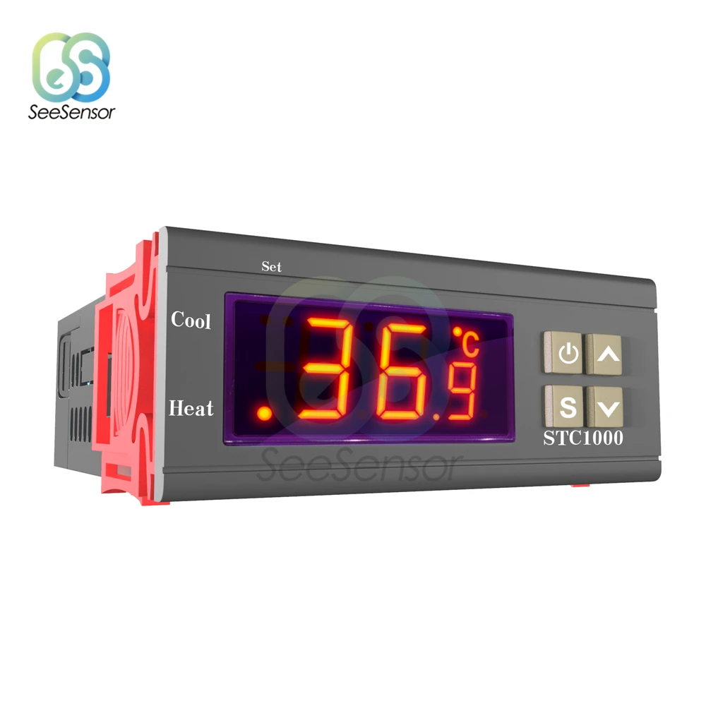 Imagem -02 - Termostato Digital para Controle de Temperatura em Incubadora Termostato de Led de 1000 para Manutenção de Temperatura em Incubadora para Aquecimento e Resfriamento Termorregulada por Relé de 12 a 24v 220v