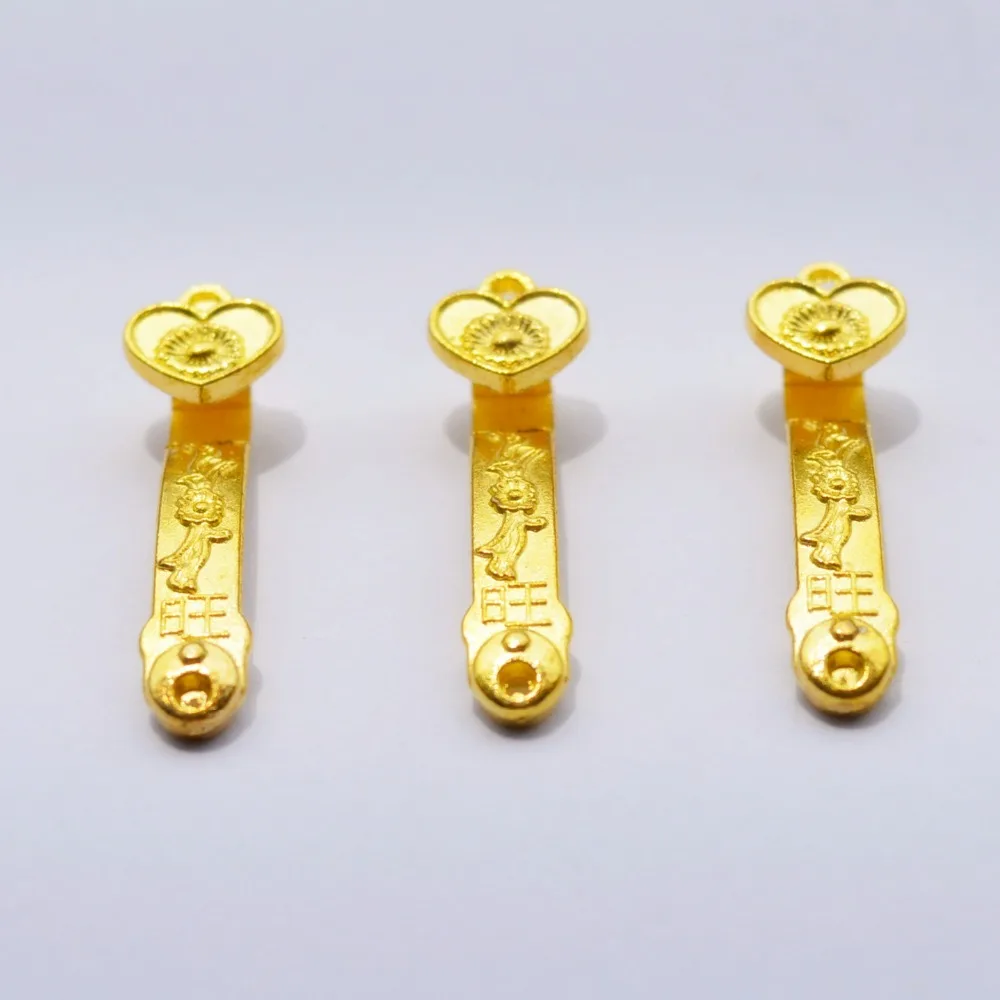 Free Shipping  Gold Chinese Ruyi Clouds Charms Pendants DIY 100 pcs/lot