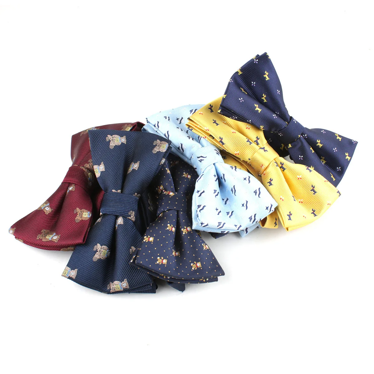 Children Man Fashion Polyester Bow Tie Kid Classical Bowties Fish Bear Car Fish Aircraft Bicycle Butterfly Party Pet Bowtie Ties