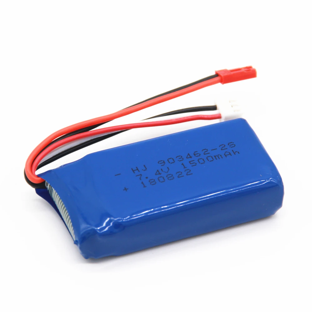 7.4 V 1500MAh Pin Lipo Cho WLtoys 144001 12428 12423 Xe FT009 FX067C Tàu Điều Khiển Tàu Cao Tốc Pin 7.4 V 903462 SM/T/JST Cắm