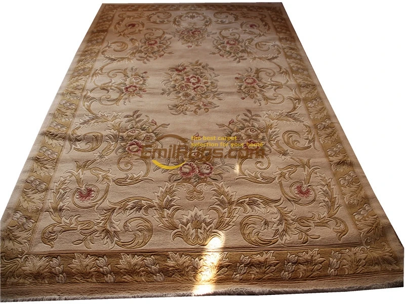 

One Of A Kind Savonnerie Carpet Unique French Savonnerie Hand Knotted Wool Pile Oriental Rug Folk Carpet Livingroom