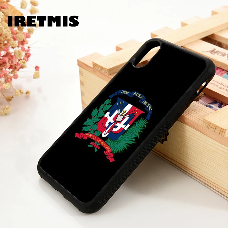 Iretmis 5 5S SE 6 6S Soft TPU Silicone  phone case cover for iPhone 7 8 plus X Xs 11 Pro Max XR Dominican Republic Coat Of Arms