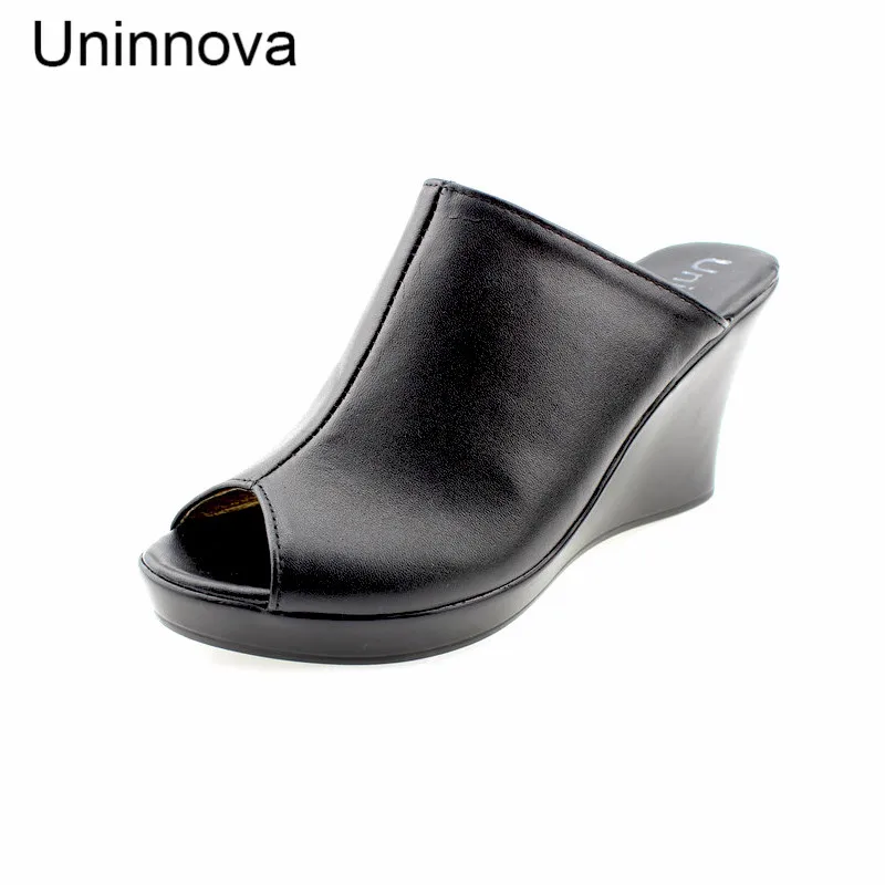 

Женские туфли-лодочки на танкетке, из натуральной кожи