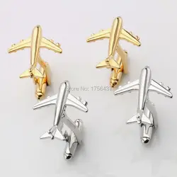 Lepton Fashion Plane Styling Cufflinks For Mens Hot Sale Real Tie Clip AirPlane Cuff links Plane Design Cufflinks for Men Gifts