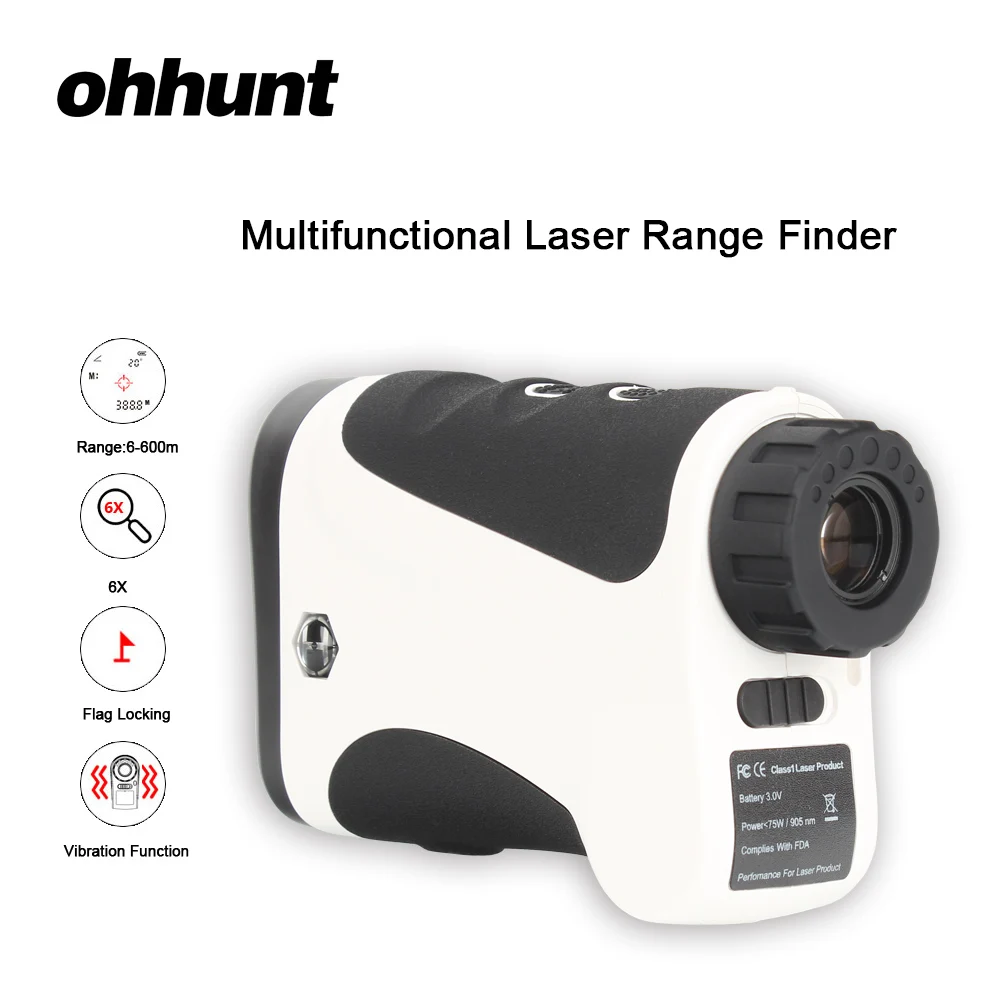 

Охотничий лазерный дальномер ohhunt, Монокуляр 6x600 м, уличный дальномер для гольфа, многофункциональный LRF эхолот