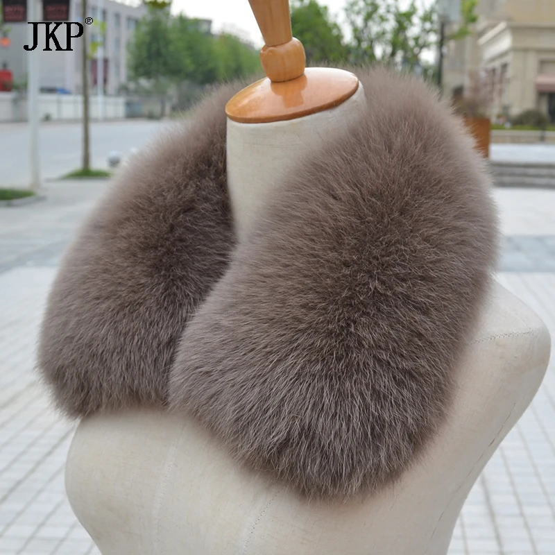 Genuine Natural Fox Fur Collar para Mulheres, 100% Real Fox Fur, Cachecol Multicolor, Jaqueta mais quente, Moda