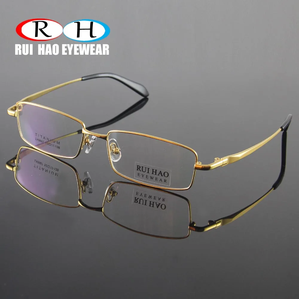 

Full Rimless Eyeglasses Men Glasses Frame Pure Titanium Eyeglasses Frames Eyewear Optical Spectacles oculos of grau gafas 9867