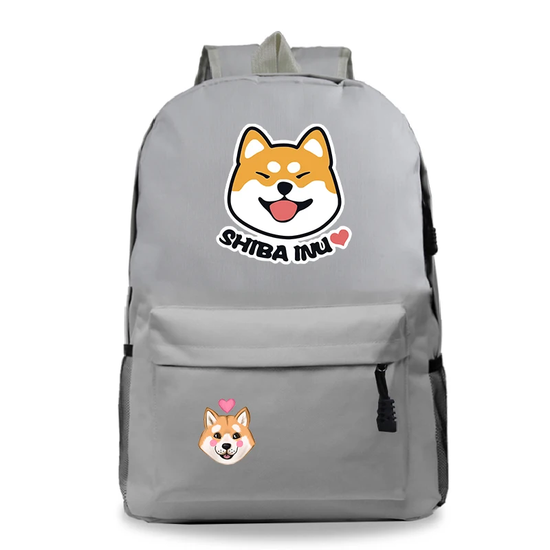 Sac à dos de retour à l'école, mignon chien Shiba Inu enfants garçons filles cadeau hommes femmes nouveaux modèles sacs de voyage livre de mode Mochila pour adolescents