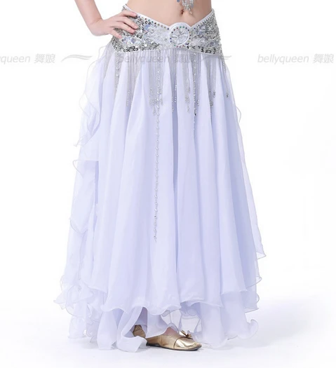 Hot-Sale Professional Belly Dance Skirt 13 Colors Sexy Long Flamenco Skirt Side Split for Women Girls Belly Dance Costume Skirts