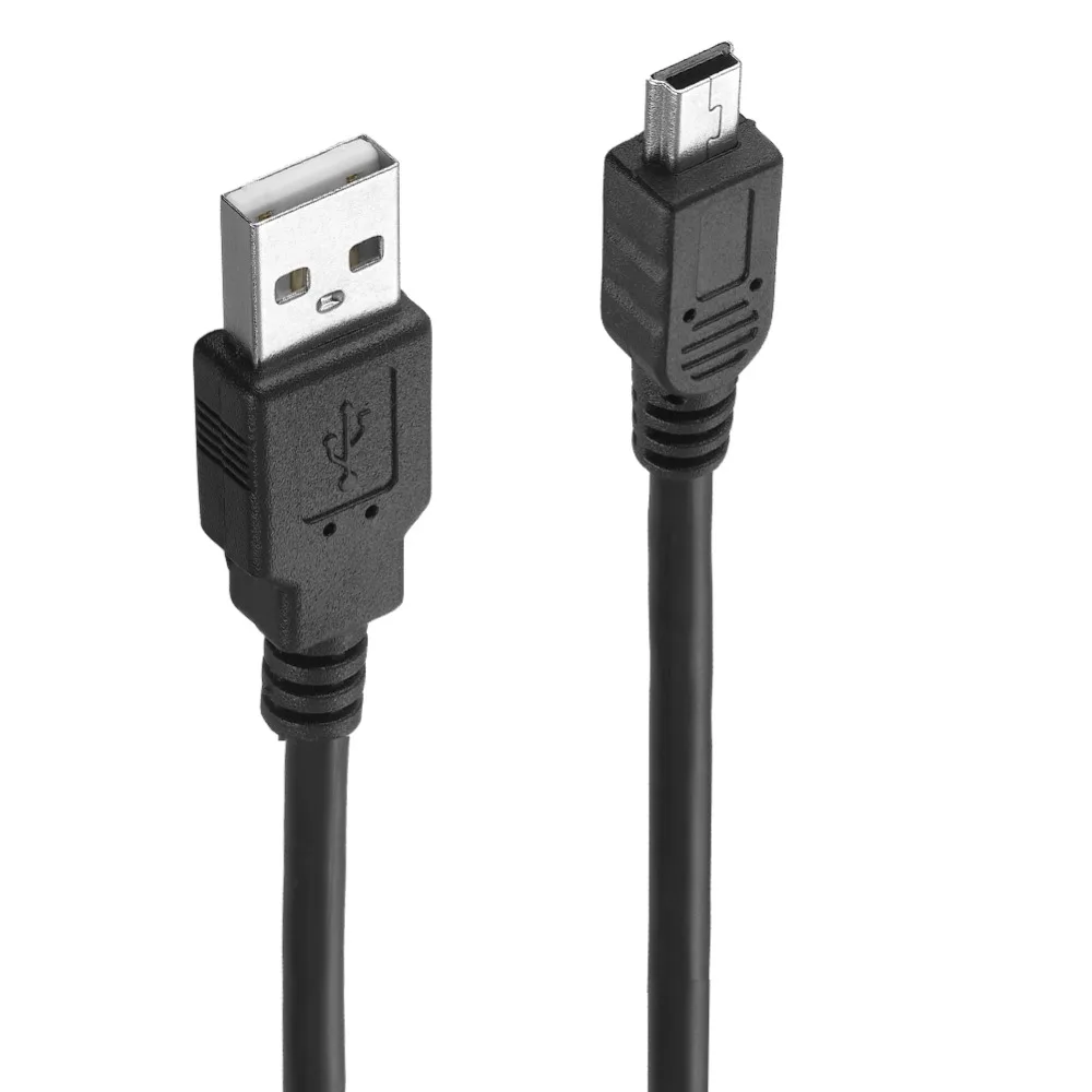 Bochara Mini 5P USB kabel USB 2.0 typ A do Mini 5P folia + pleciony ekranowany 30cm 50cm 1m 1.5m 1.8m 3m 5m