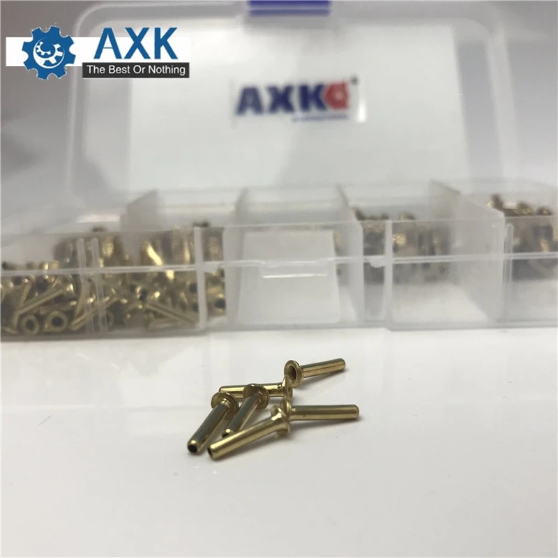 Circuit Board Nuts Kit Brass 600pcs/set Copper Stainlness Steel M2 Follow Rivet Gb876 Tubular Double-sided Pcb Fails Axk