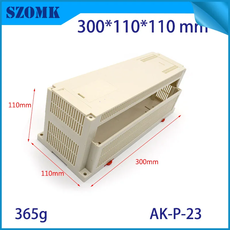 10Pieces szomk plastic enclosures din rail electronic housing enclosure 110X110X300MM din rail wall mount clip case for pcb