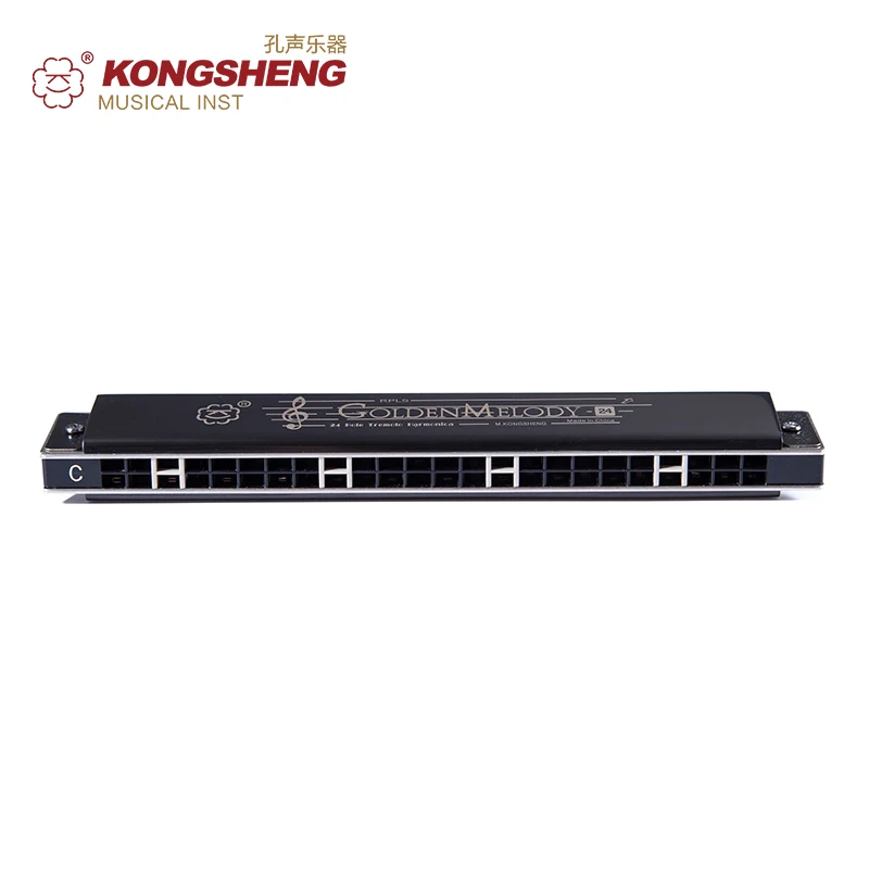 KONGSHENG 24 Holes harmonica professional performance Mouth Organ Woodwind Instruments igh quality Musical Key of C/D/E/F/G/A/B