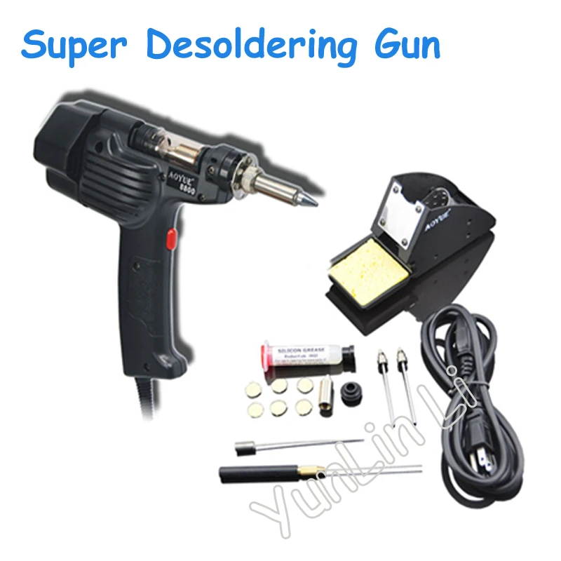 Desoldering Pump Electric Suction Tin Machine Portable Single High-power Suction Gun 100W 220V Welding Repair Tools