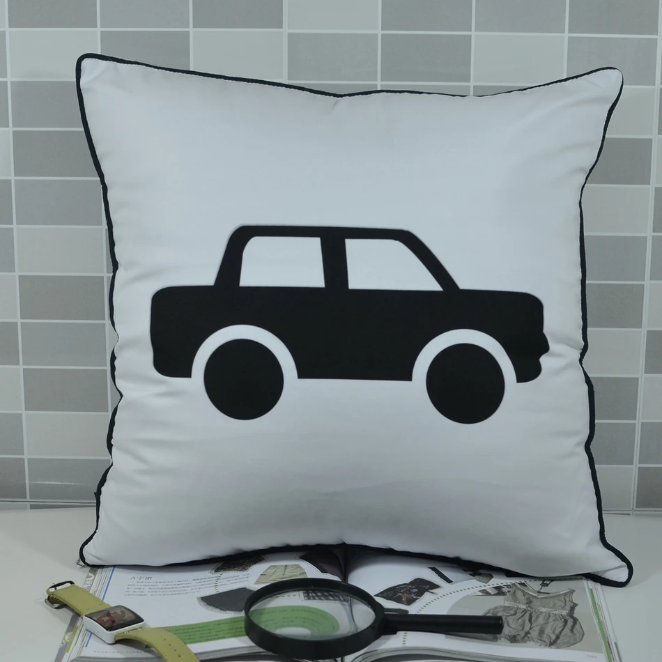 

45*45 CM Vintage Car Print Throw Pillow Case