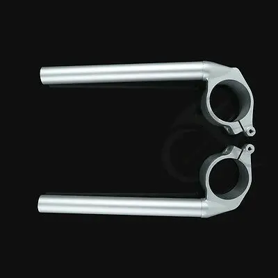 Motorcycle Aluminum A Pair Handle Bar Clip On Silver For YAMAHA YZF R1 2004-2008 2005 2006 2007 Left&Right