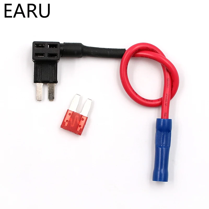 12V Fuse Holder Add-a-circuit TAP Adapter Micro Mini Standard Ford ATM APM Blade Auto Fuse with 10A Blade Car Fuse with holder