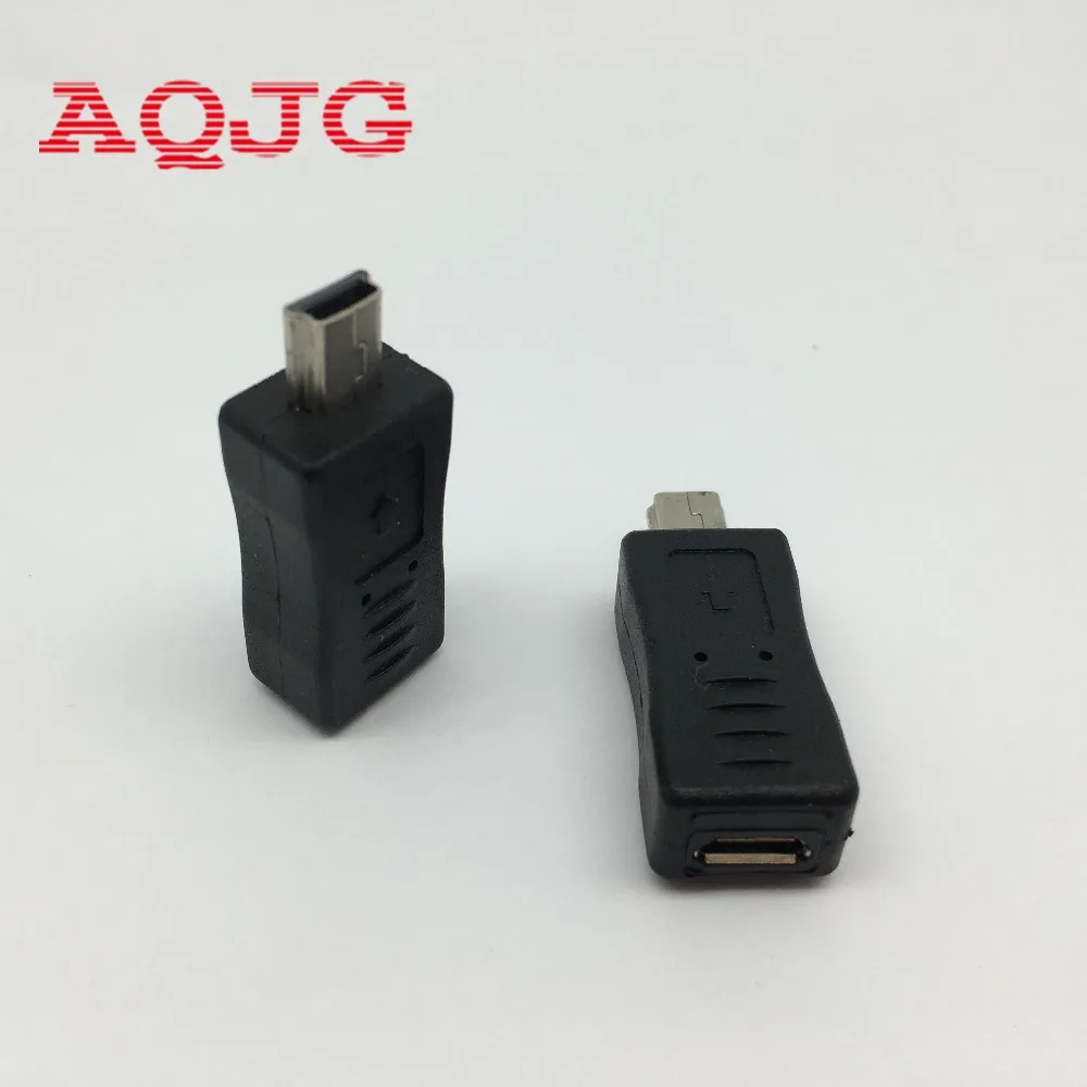 New Black Micro USB Female to Mini USB Male Adapter Converter Adaptor Promotion Hight quantity Extend adapter AQJG
