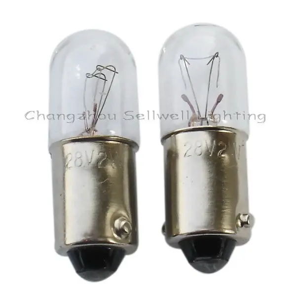 2022 Direct Selling Hot Sale Professional Ce Edison Lamp Edison Ba9s T10x28 28v 2w Miniature Lamp Bulb Light A110