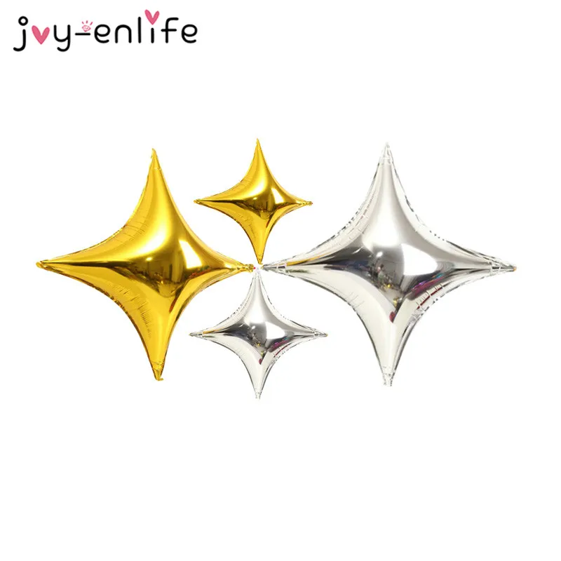 JOY-ENLIFE Birthday Party Balloons Big Moon Star Balloons Aluminum Foil Air Ballons Baby Shower Birthday Decor Party Supplies