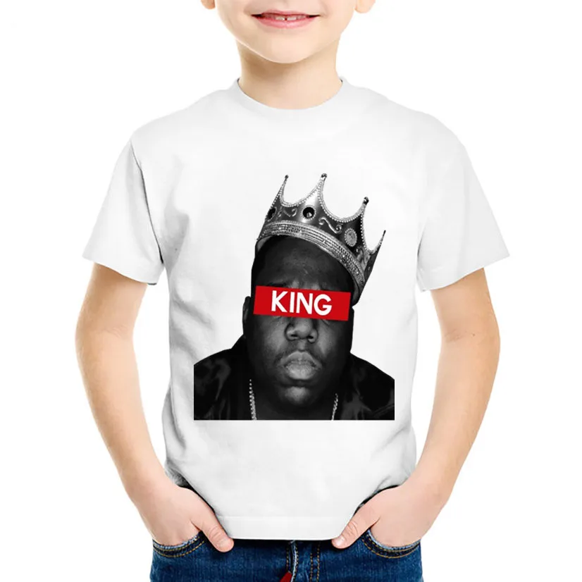 

America Hiphop Rapper Star Notorious Big Children T-shirts Kids Biggie Smalls Summer Tees Boys/Girls Tops Baby Clothes,HKP456