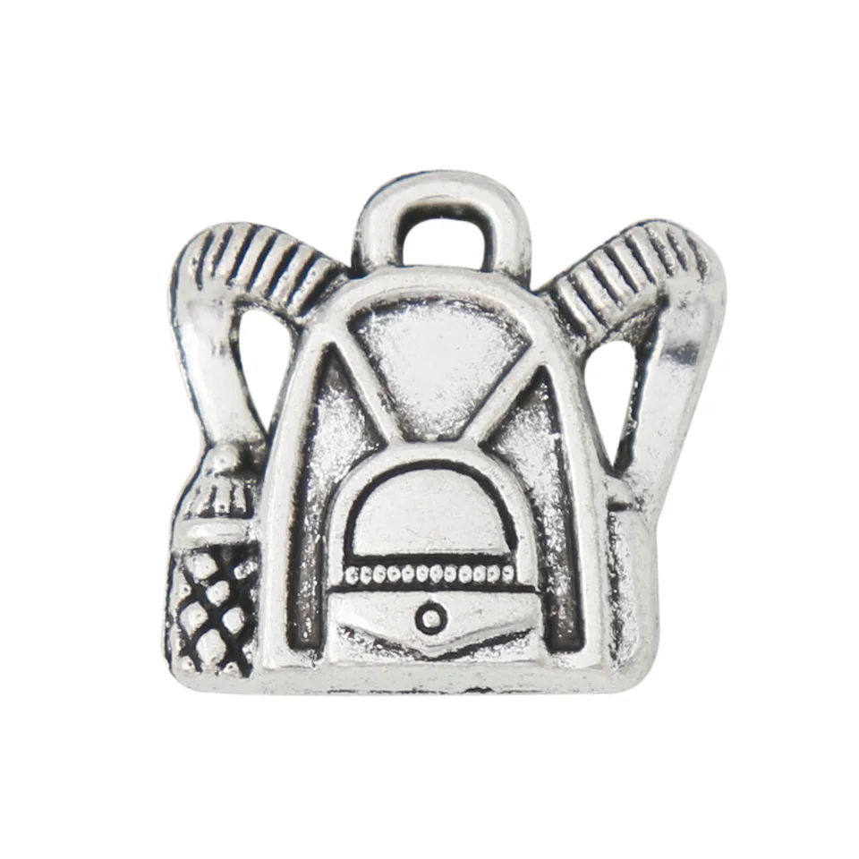 Fashion Alloy School bag Charms Student Satchel Charms For Graduation Season Jewelry 20pcs AAC894